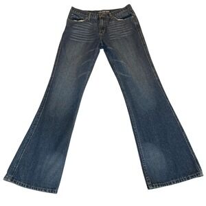 American Eagle Flare Jeans Women 10 Reg Favorite Fit Denim Y2K